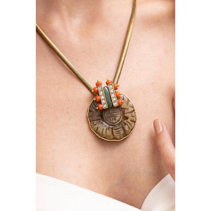 Joules By Radhika Ismira Multi-Color Kundan Necklace