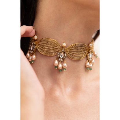 Joules By Radhika Sanjita Kundan Choker Necklace
