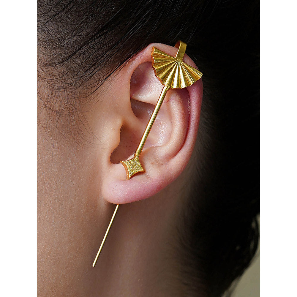 Joules By Radhika Gold Sol Flair Cuff Earrings