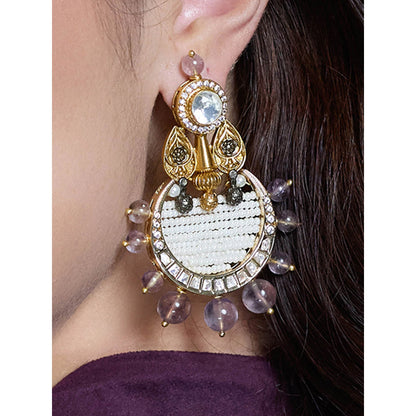 Joules By Radhika Multi-Color Amethyst Grace Stone Drop Earrings