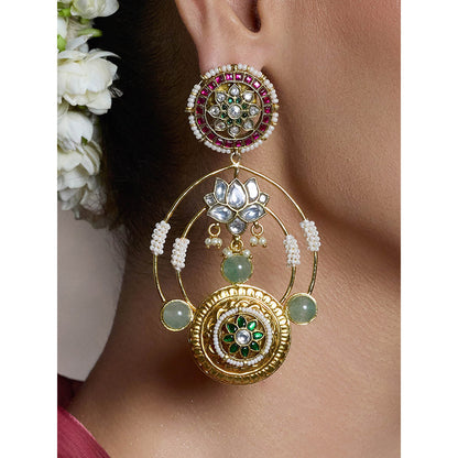 Joules By Radhika Multi-Color Exquisite Royal Jadau Earring