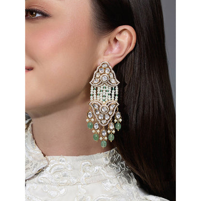 Joules By Radhika Multi-Color Opulent Pearl Cascade Earrings