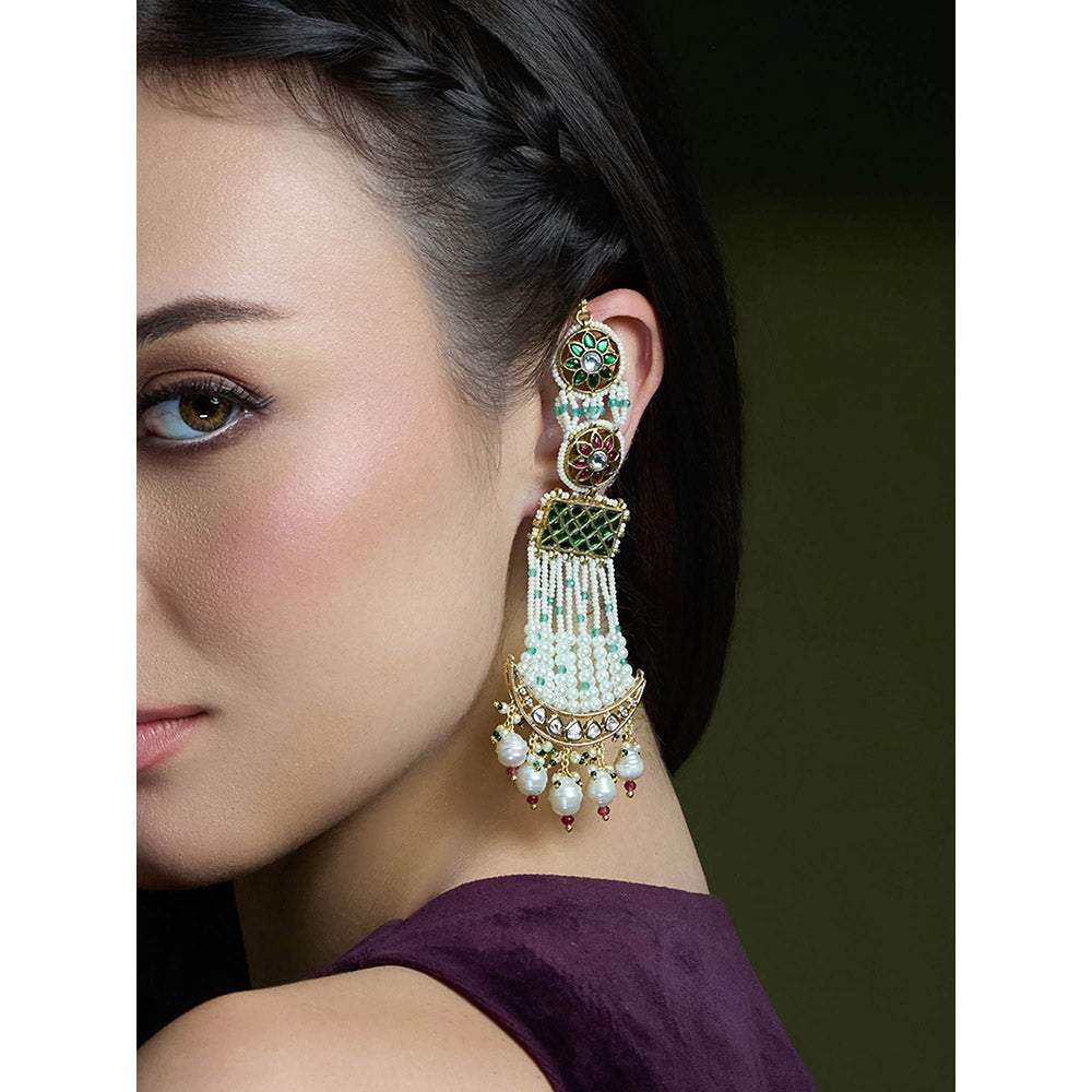 Joules By Radhika Multi-Color Royale Dewdrop Passa Earrings