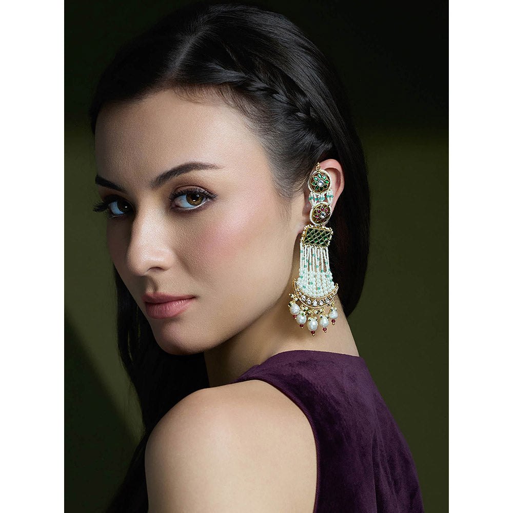 Joules By Radhika Multi-Color Royale Dewdrop Passa Earrings