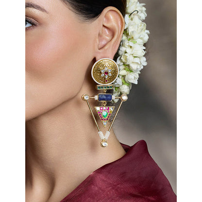 Joules By Radhika Multi-Color Prism Geometric Fusion Earrings