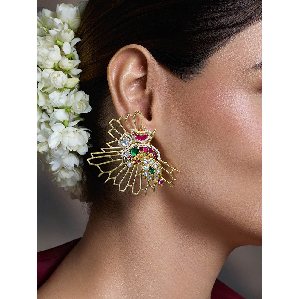 Joules By Radhika Multi-Color Jeweling Drop Earrings