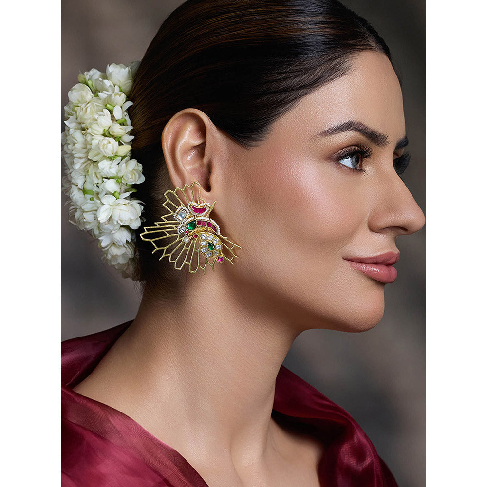 Joules By Radhika Multi-Color Jeweling Drop Earrings