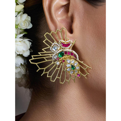 Joules By Radhika Multi-Color Jeweling Drop Earrings