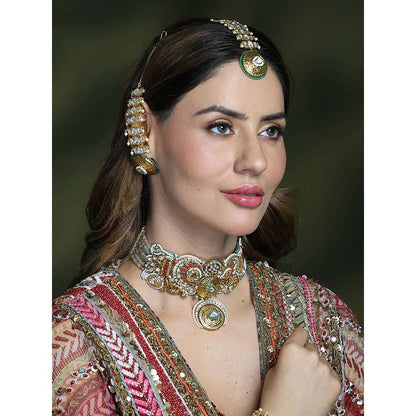 Joules By Radhika White Rajsi Radiance Maang Tikka