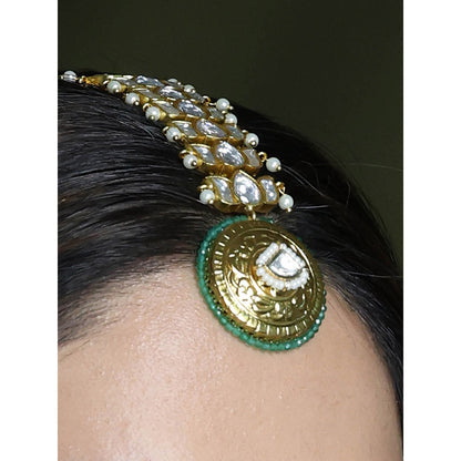 Joules By Radhika White Rajsi Radiance Maang Tikka