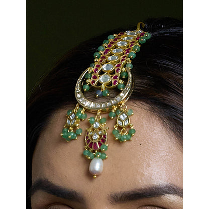 Joules By Radhika Multi-Color Sultana Bloom Maang Tikka