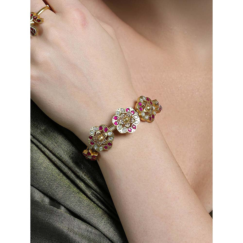 Joules By Radhika Multi-Color Verdant Glow Charm Bracelet