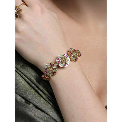 Joules By Radhika Multi-Color Verdant Glow Charm Bracelet