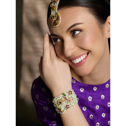 Joules By Radhika Multi-Color Emerald Radiance Bracelet