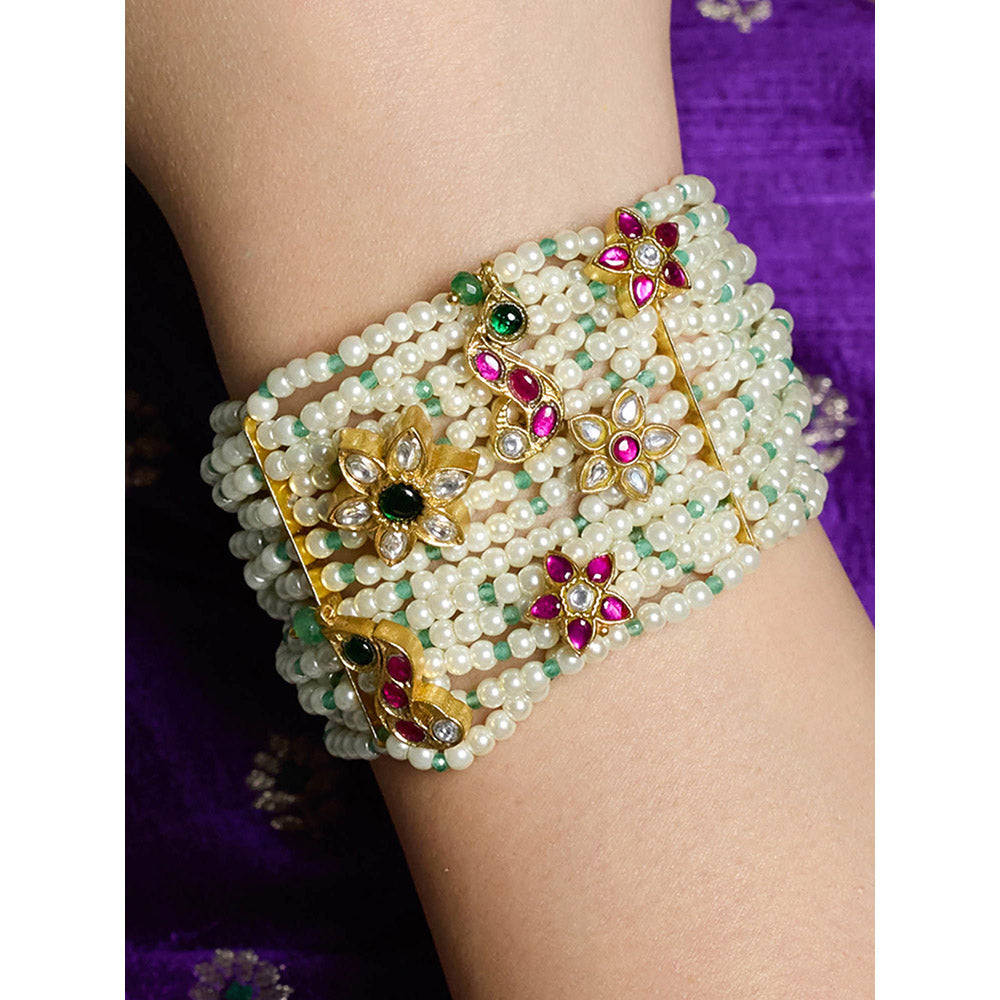 Joules By Radhika Multi-Color Emerald Radiance Bracelet