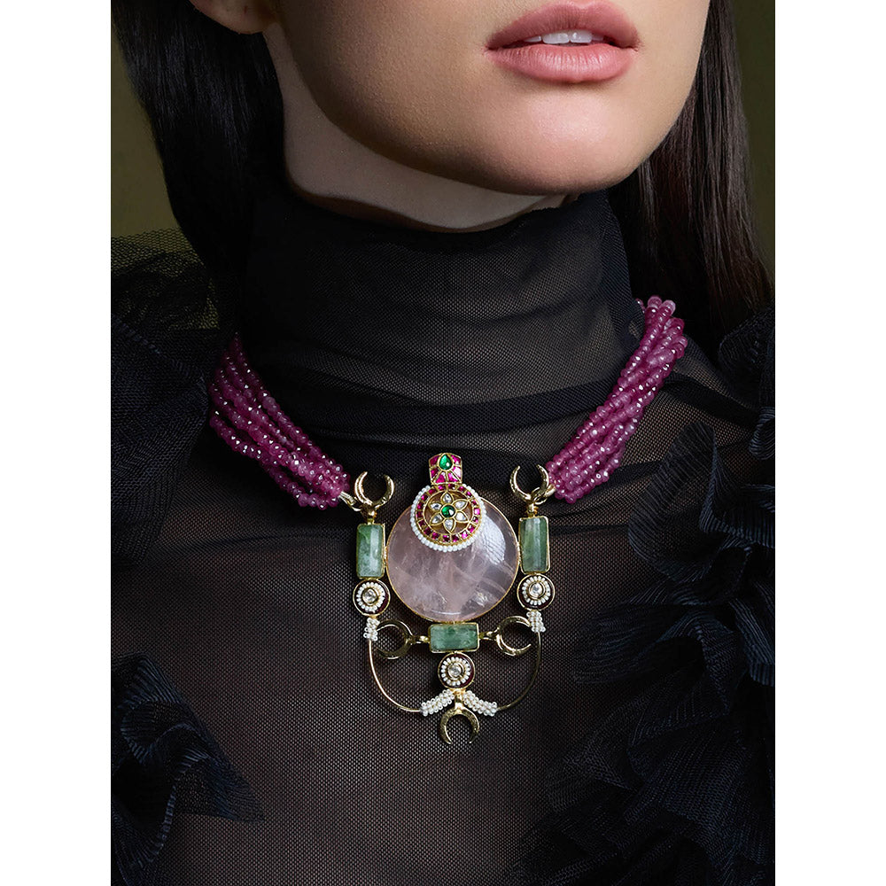 Joules By Radhika Multi-Color Radiant Royale Charm Necklace