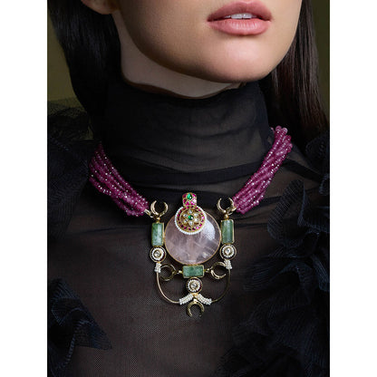 Joules By Radhika Multi-Color Radiant Royale Charm Necklace