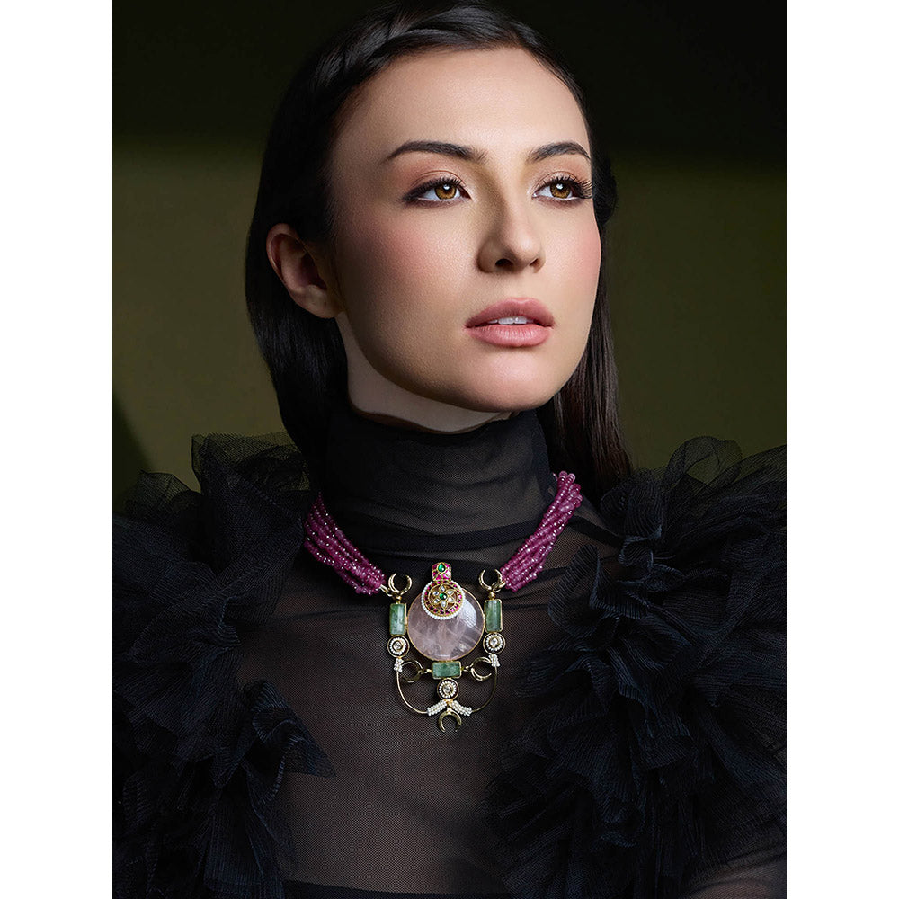 Joules By Radhika Multi-Color Radiant Royale Charm Necklace