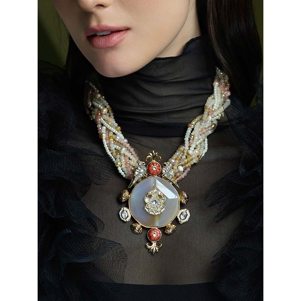 Joules By Radhika Multi-Color Enchanted Blossom Necklace