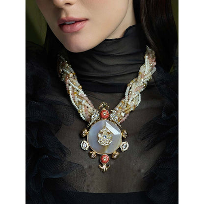 Joules By Radhika Multi-Color Enchanted Blossom Necklace