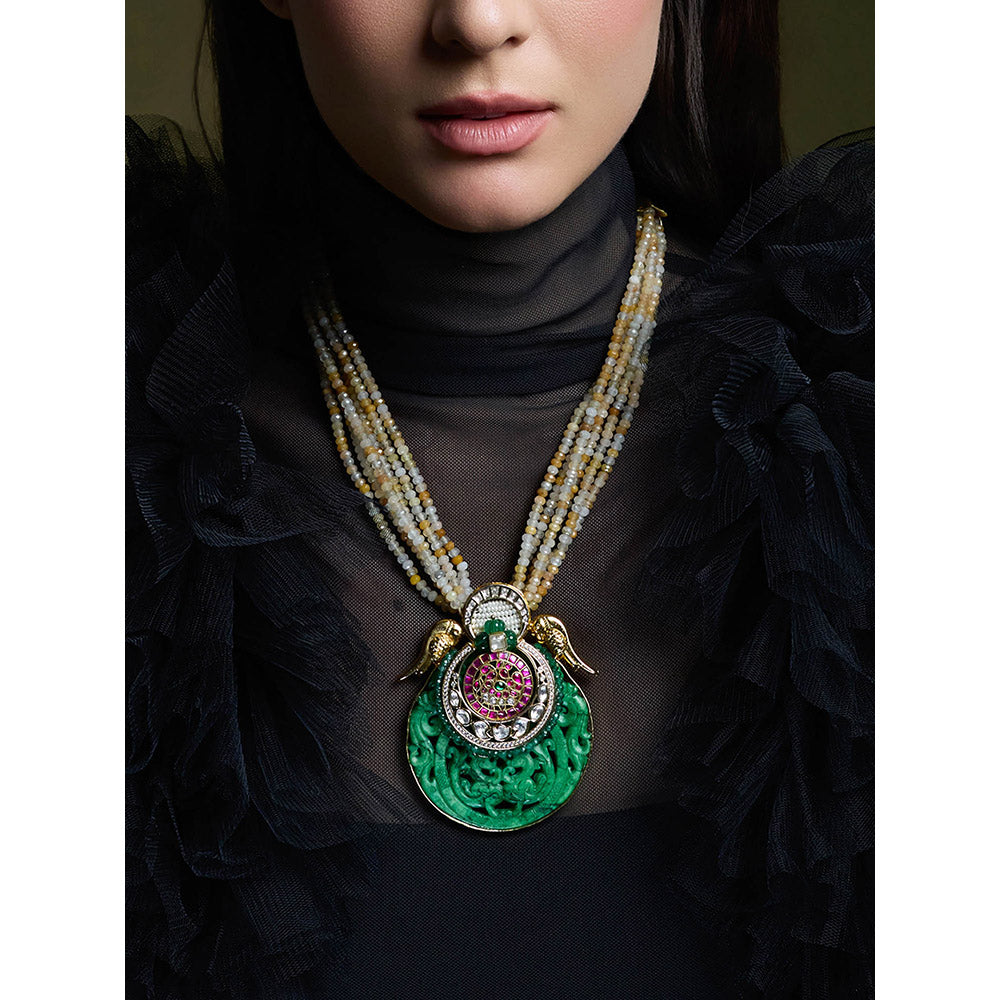 Joules By Radhika Multi-Color Crownaura Necklace