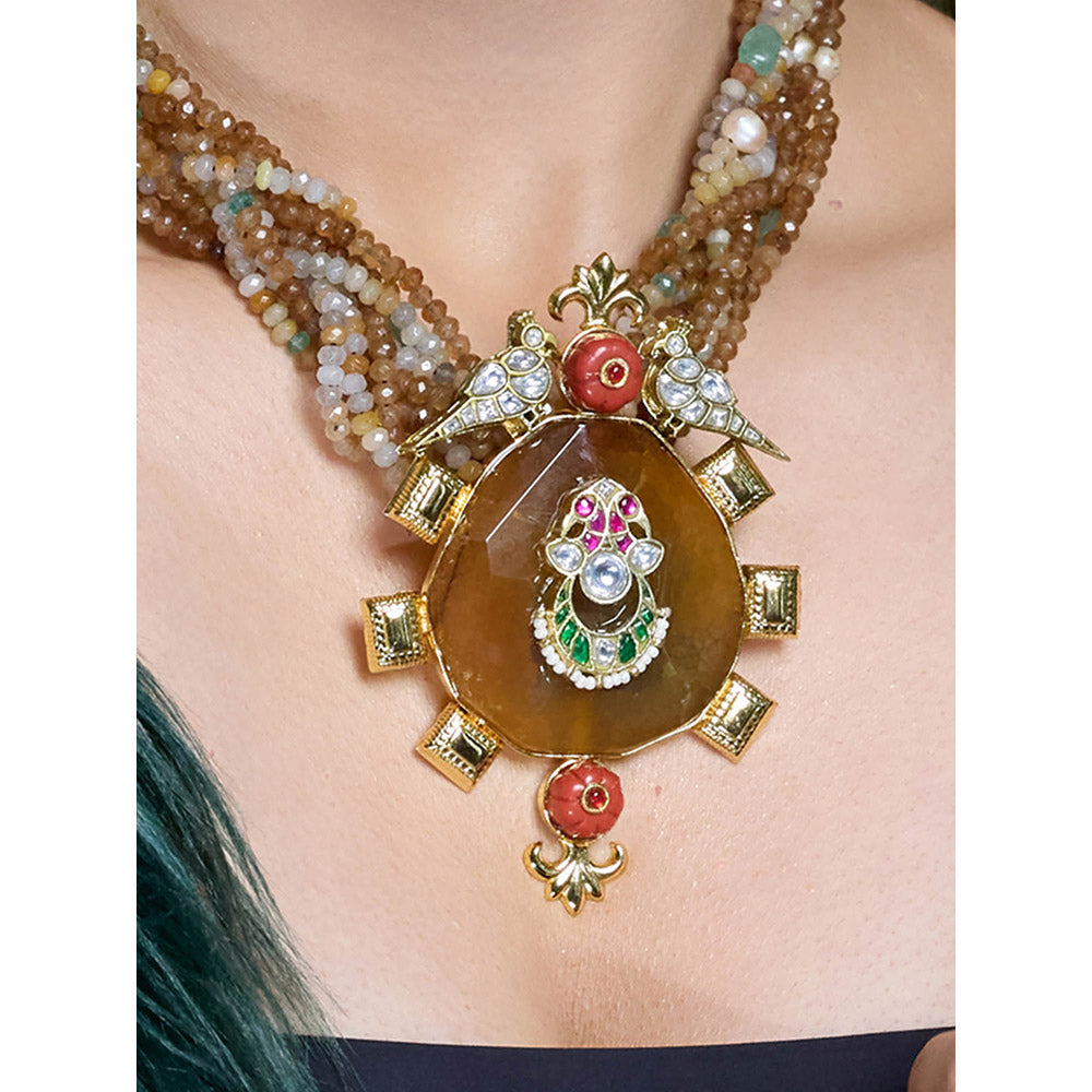 Joules By Radhika Multi-Color Regal Aura Designer Necklace