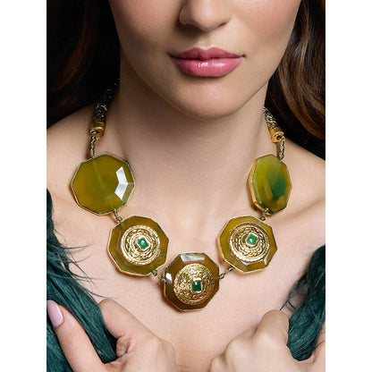 Joules By Radhika Green Majestic Enchant Necklace