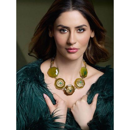 Joules By Radhika Green Majestic Enchant Necklace