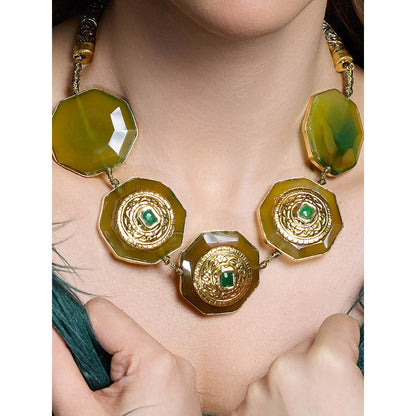 Joules By Radhika Green Majestic Enchant Necklace