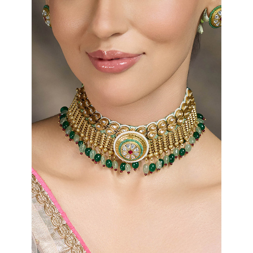 Joules By Radhika Green Graceaura Antique Choker