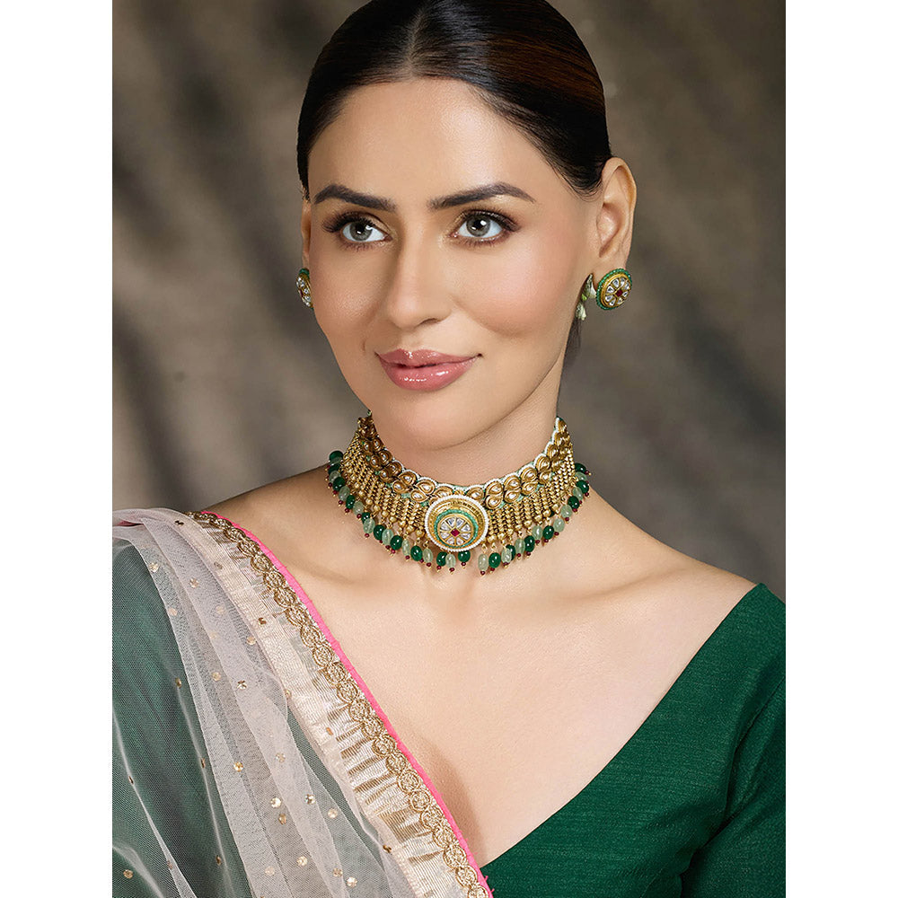 Joules By Radhika Green Graceaura Antique Choker