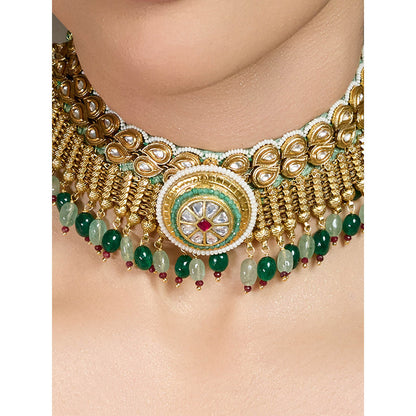 Joules By Radhika Green Graceaura Antique Choker