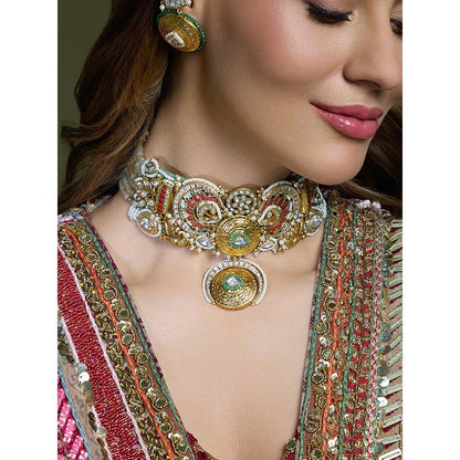 Joules By Radhika Multi-Color Antique Celestial Charm Necklace