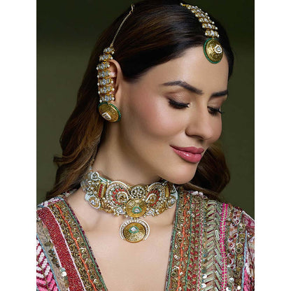 Joules By Radhika Multi-Color Antique Celestial Charm Necklace
