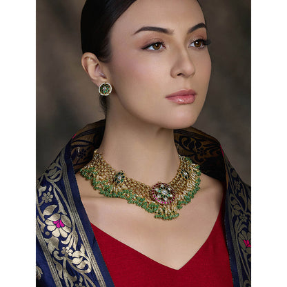 Joules By Radhika Green Suvarna Shaadi Necklace
