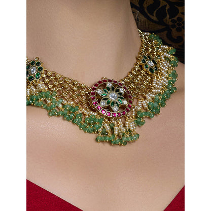 Joules By Radhika Green Suvarna Shaadi Necklace