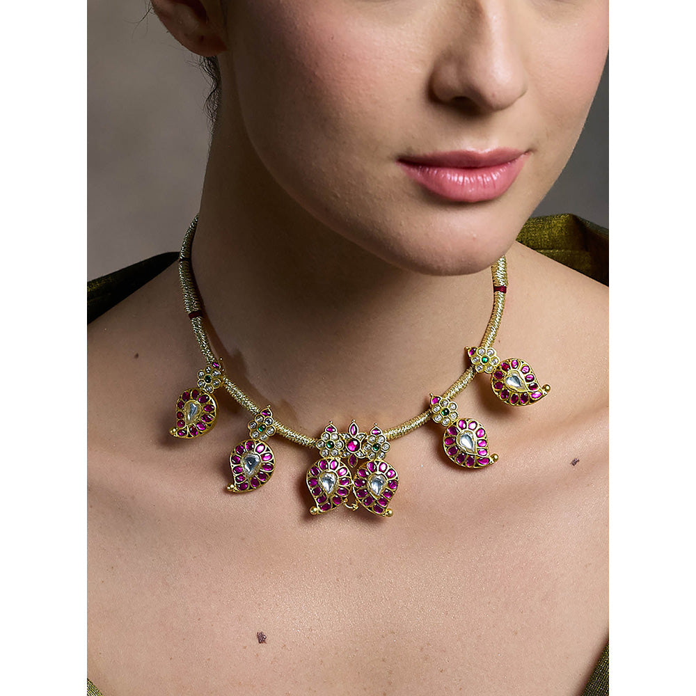 Joules By Radhika Multi-Color Nandini Drop Necklace