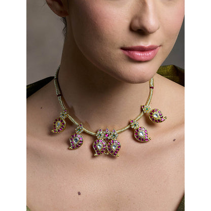 Joules By Radhika Multi-Color Nandini Drop Necklace