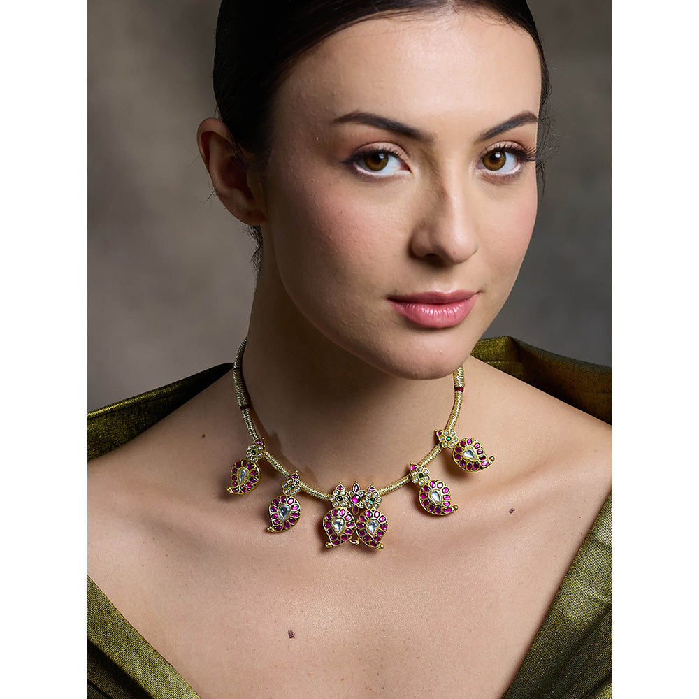 Joules By Radhika Multi-Color Nandini Drop Necklace