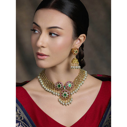 Joules By Radhika Multi-Color Meher Malika Bridal Necklace