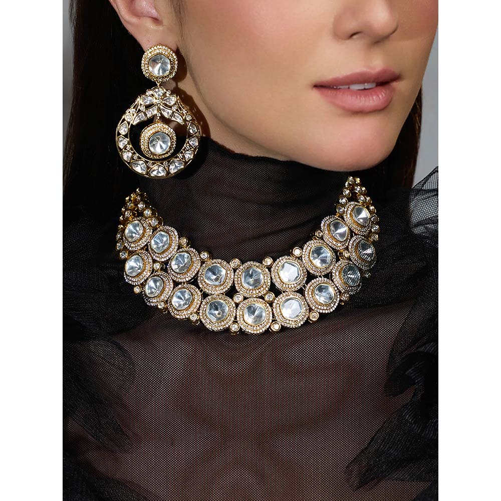 Joules By Radhika White Heerani Stone Choker Necklace