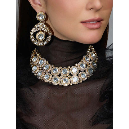 Joules By Radhika White Heerani Stone Choker Necklace