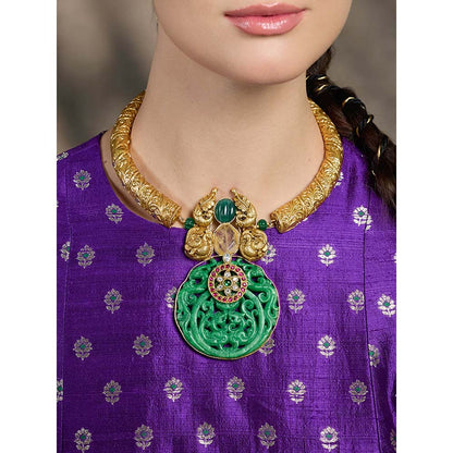 Joules By Radhika Green Emerald Royalty Necklace