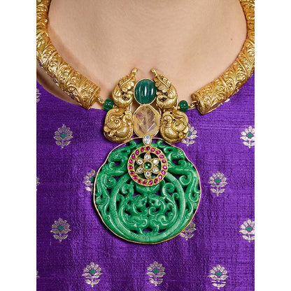 Joules By Radhika Green Emerald Royalty Necklace
