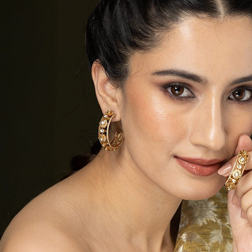 Joules By Radhika Regal Radiance Hoop Earrings