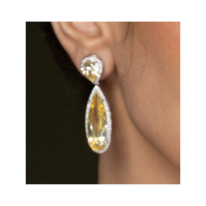 Joules By Radhika Golden Citrine-Look Dangle Earrings