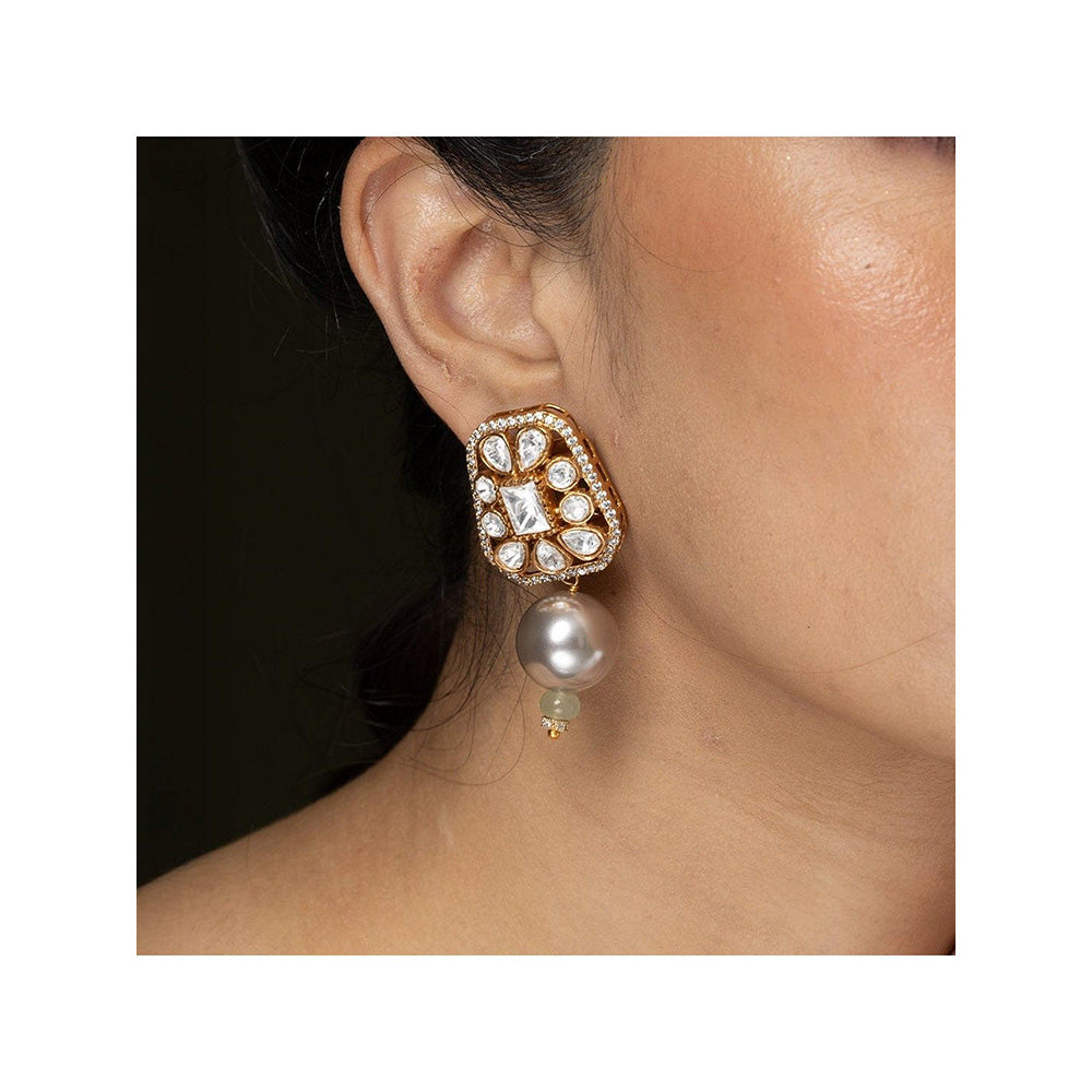 Joules By Radhika Pearl Glow Stud Earrings