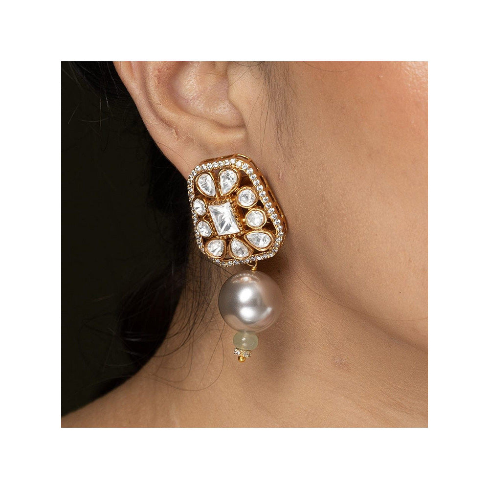 Joules By Radhika Pearl Glow Stud Earrings