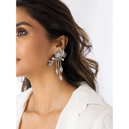 Joules By Radhika Eternal Silver Blossom Earrings
