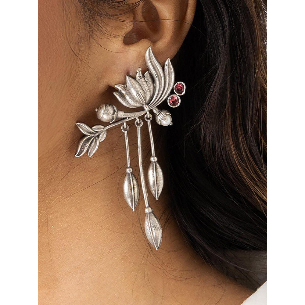 Joules By Radhika Eternal Silver Blossom Earrings